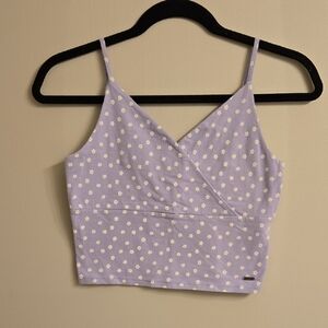 Hollister Purple Camisole Crop Top with Wrap Design